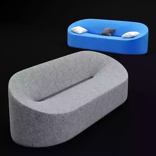Modern Fabric triple Sofa Morpher from BT design