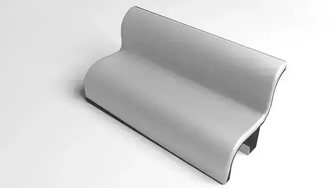 Bench 9 chair with curved back