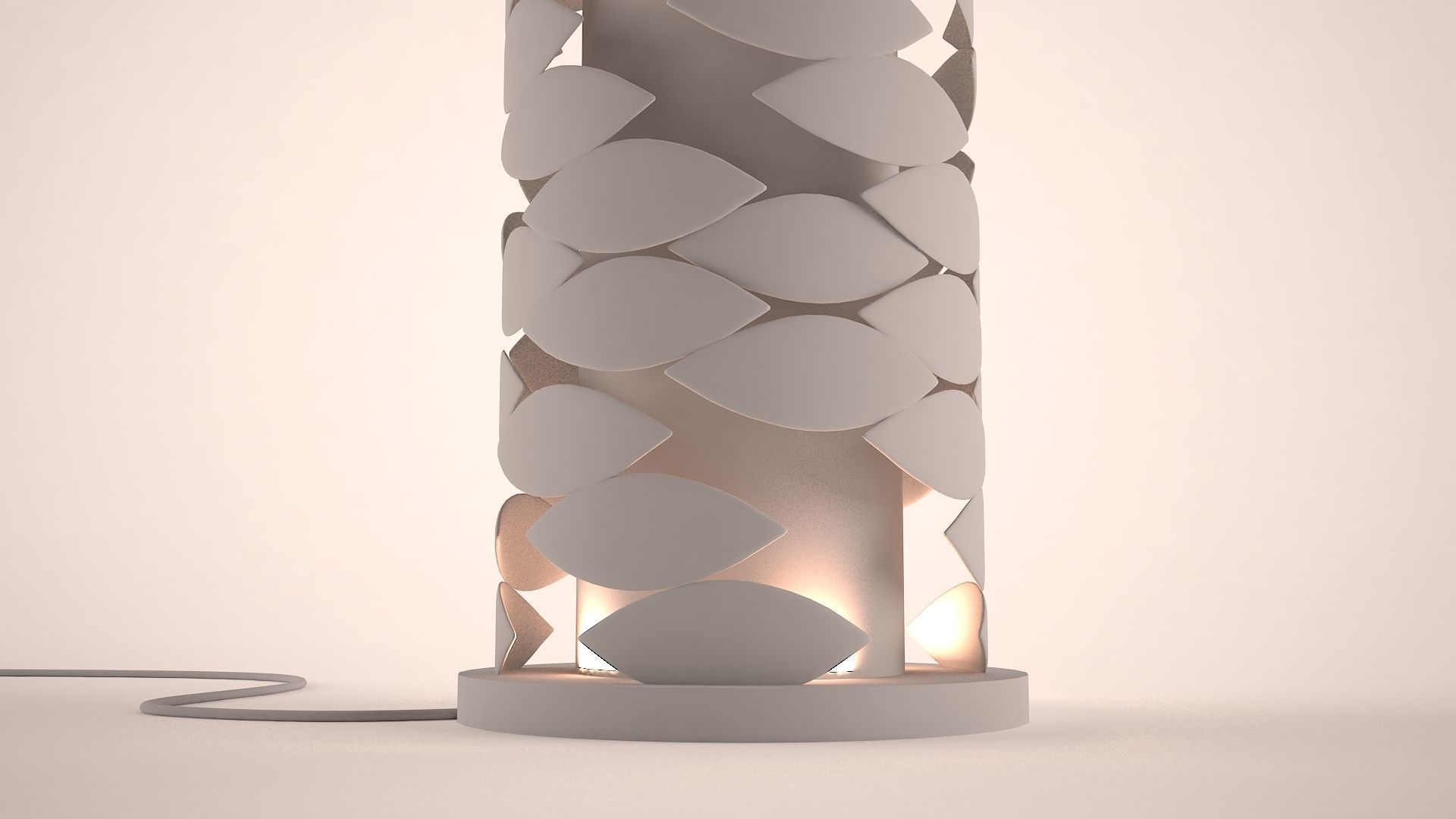 Desktop light with leaf shape design  3D model_4