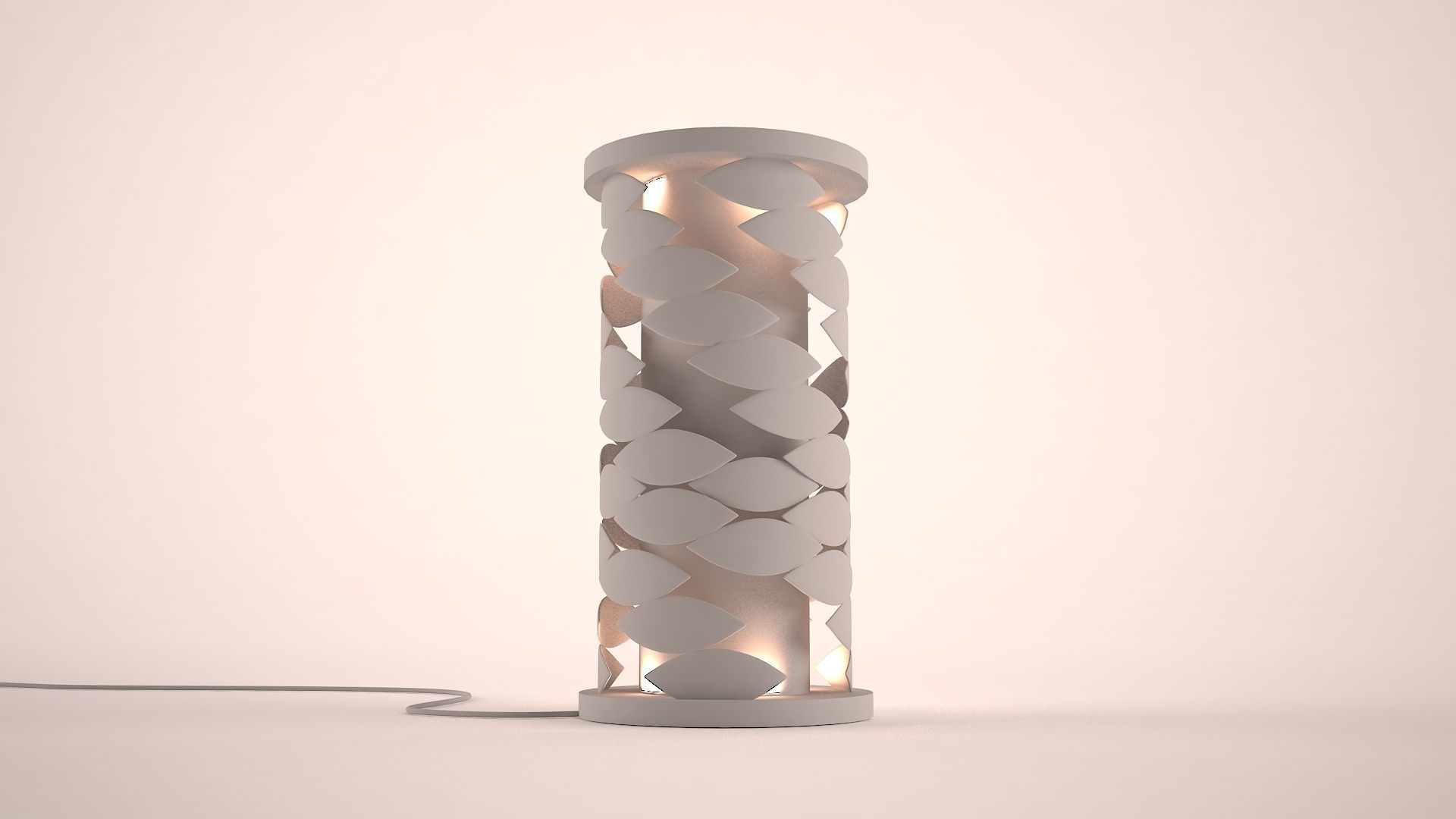 Desktop light with leaf shape design  3D model_3