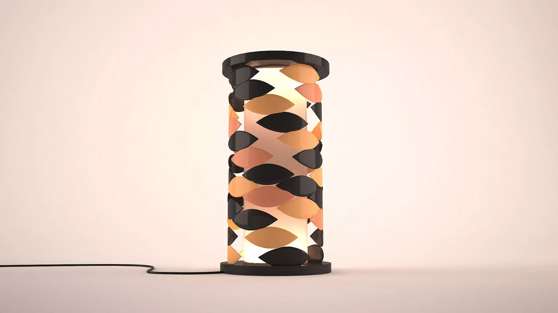 Desktop light with leaf shape design  3D model_0