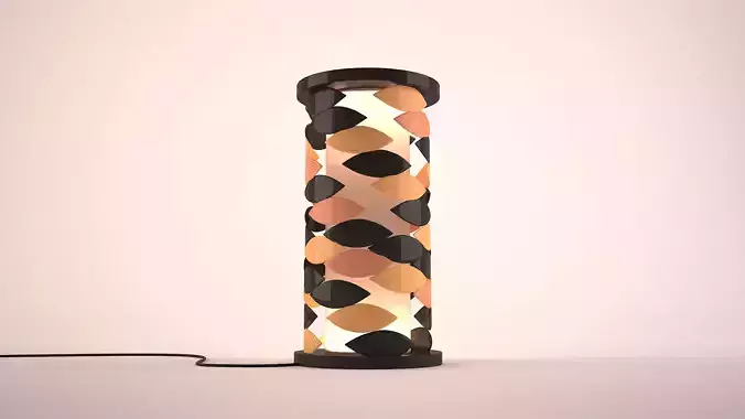 Desktop light with leaf shape design 