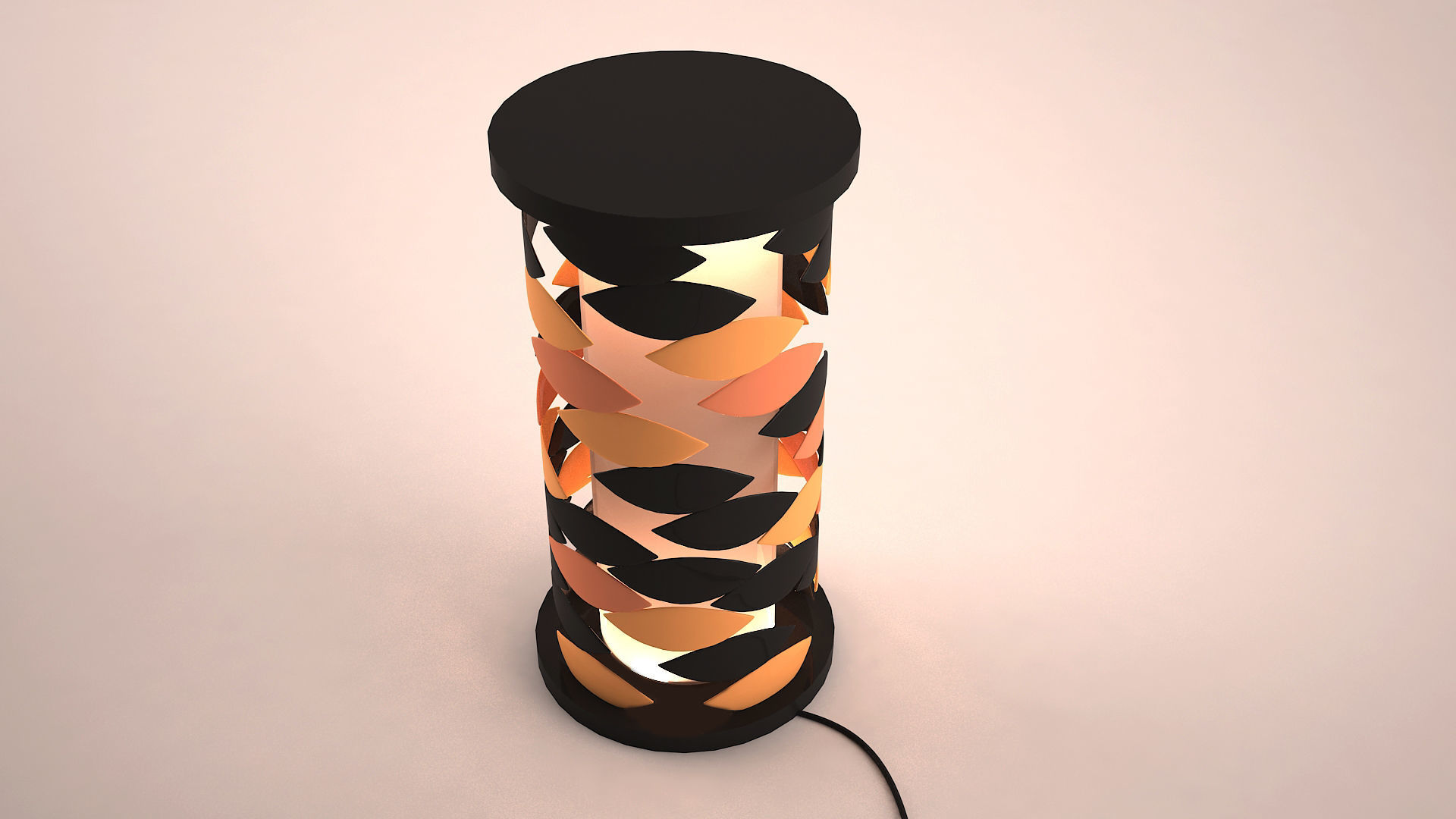 Desktop light with leaf shape design  3D model_1