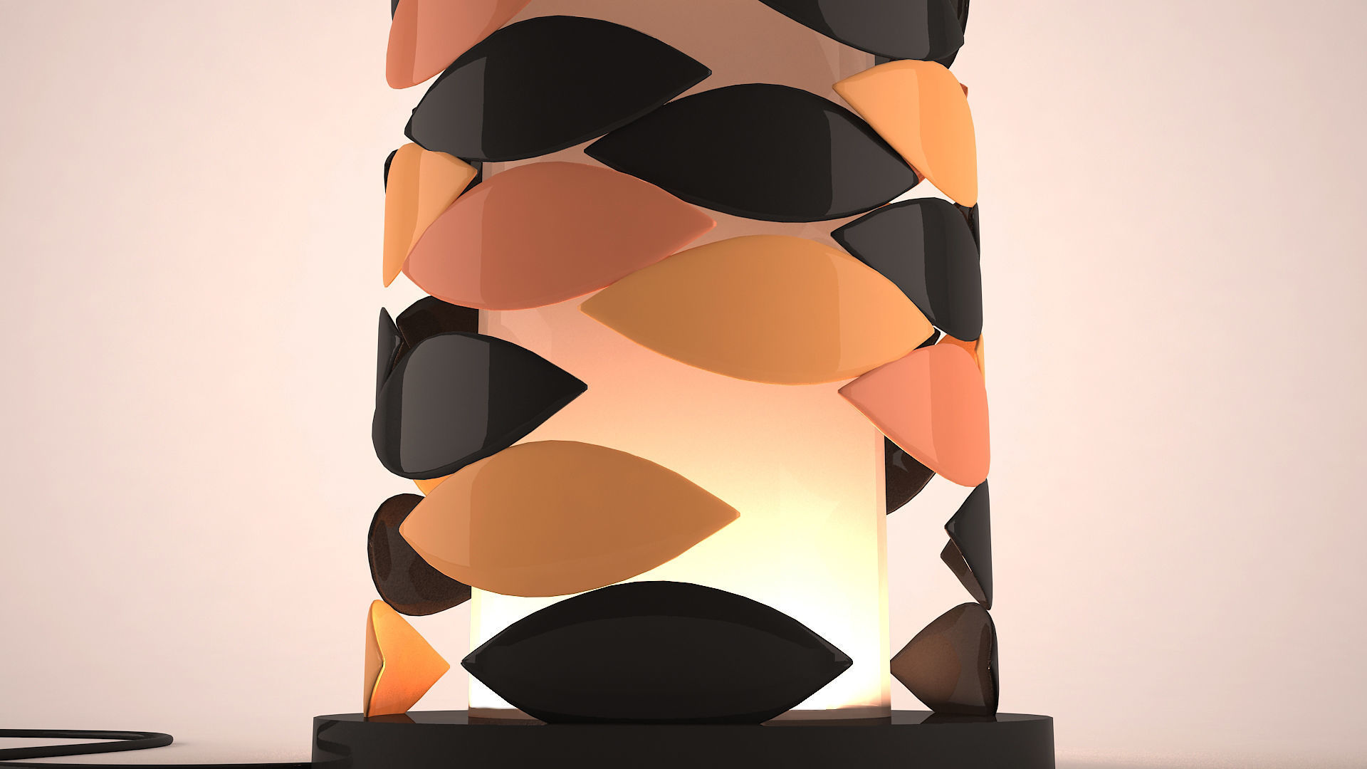 Desktop light with leaf shape design  3D model_2