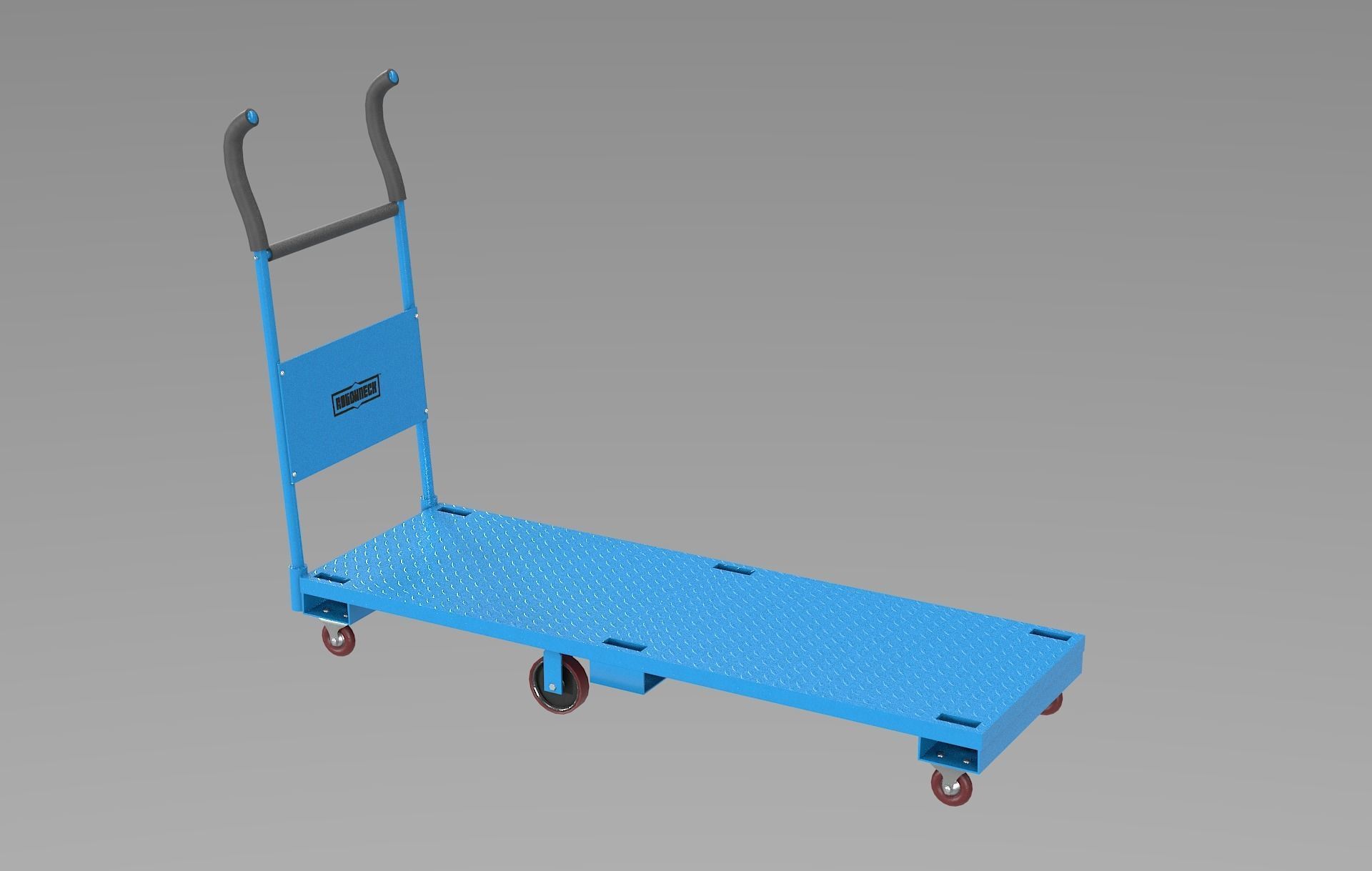 Freight roughneck blue Low-poly 3D model_4