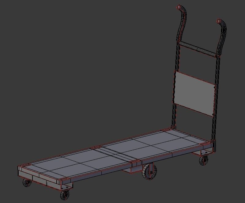 Freight roughneck blue Low-poly 3D model_12