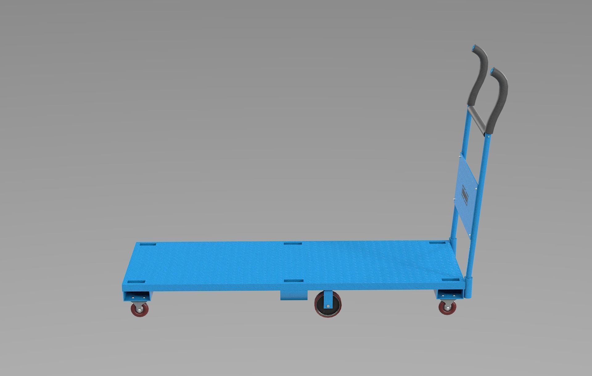 Freight roughneck blue Low-poly 3D model_11