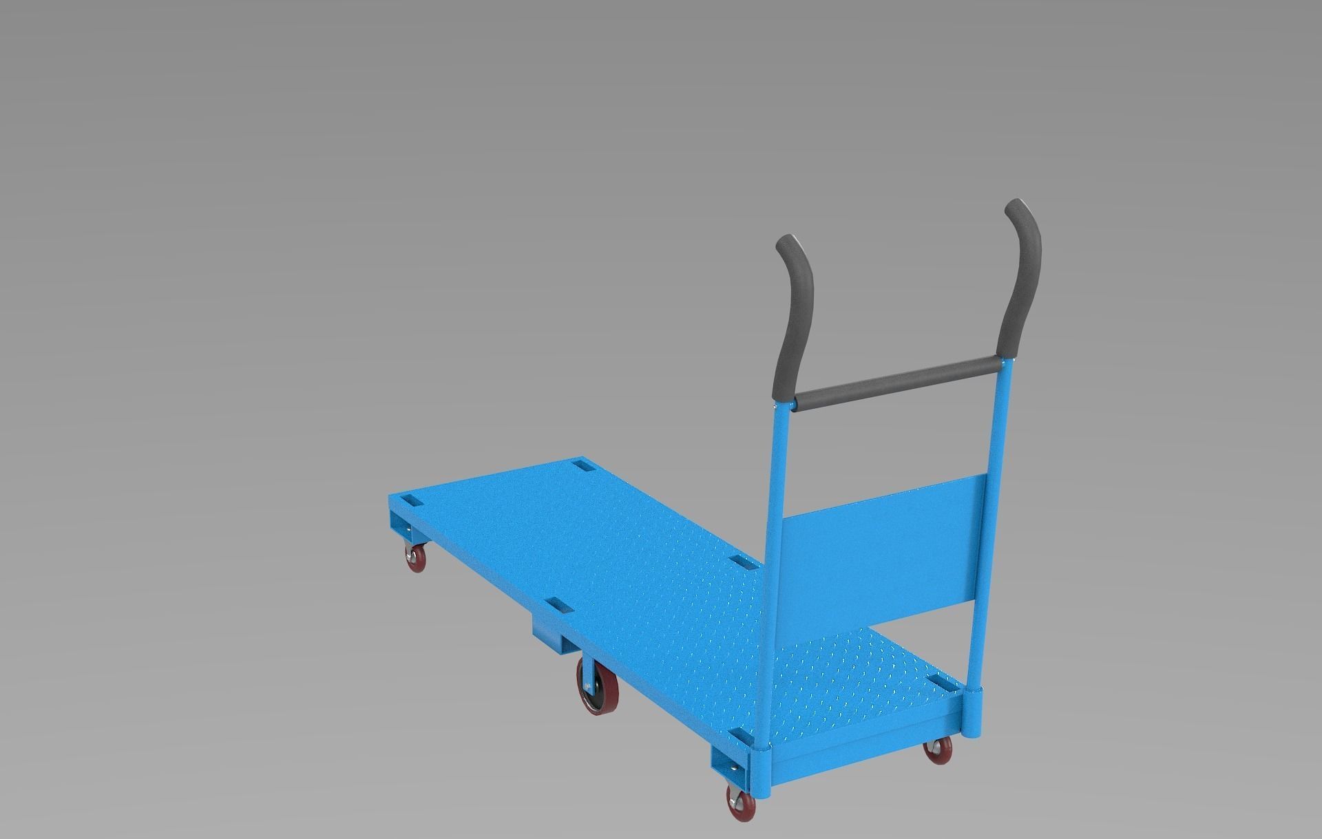 Freight roughneck blue Low-poly 3D model_9