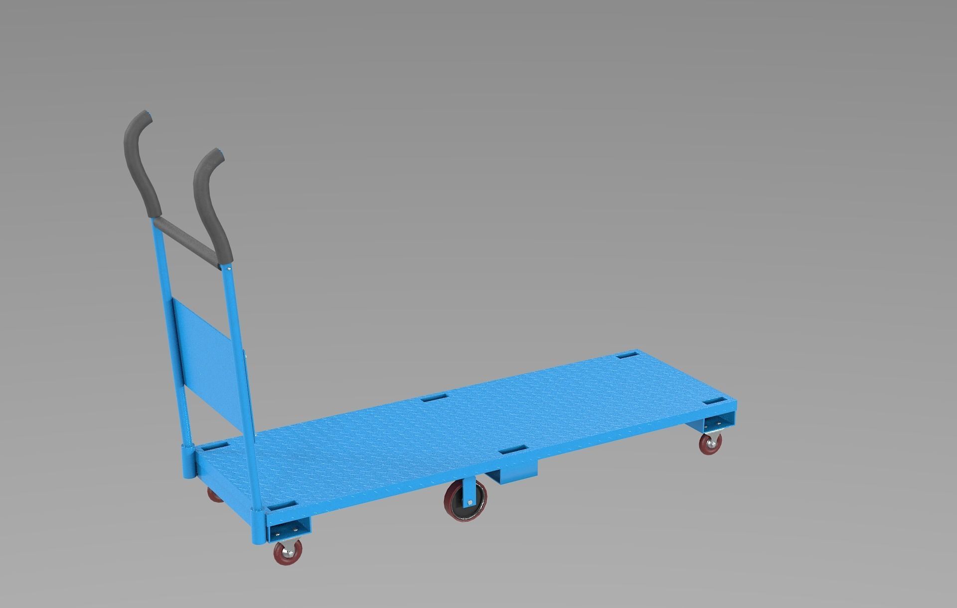 Freight roughneck blue Low-poly 3D model_6