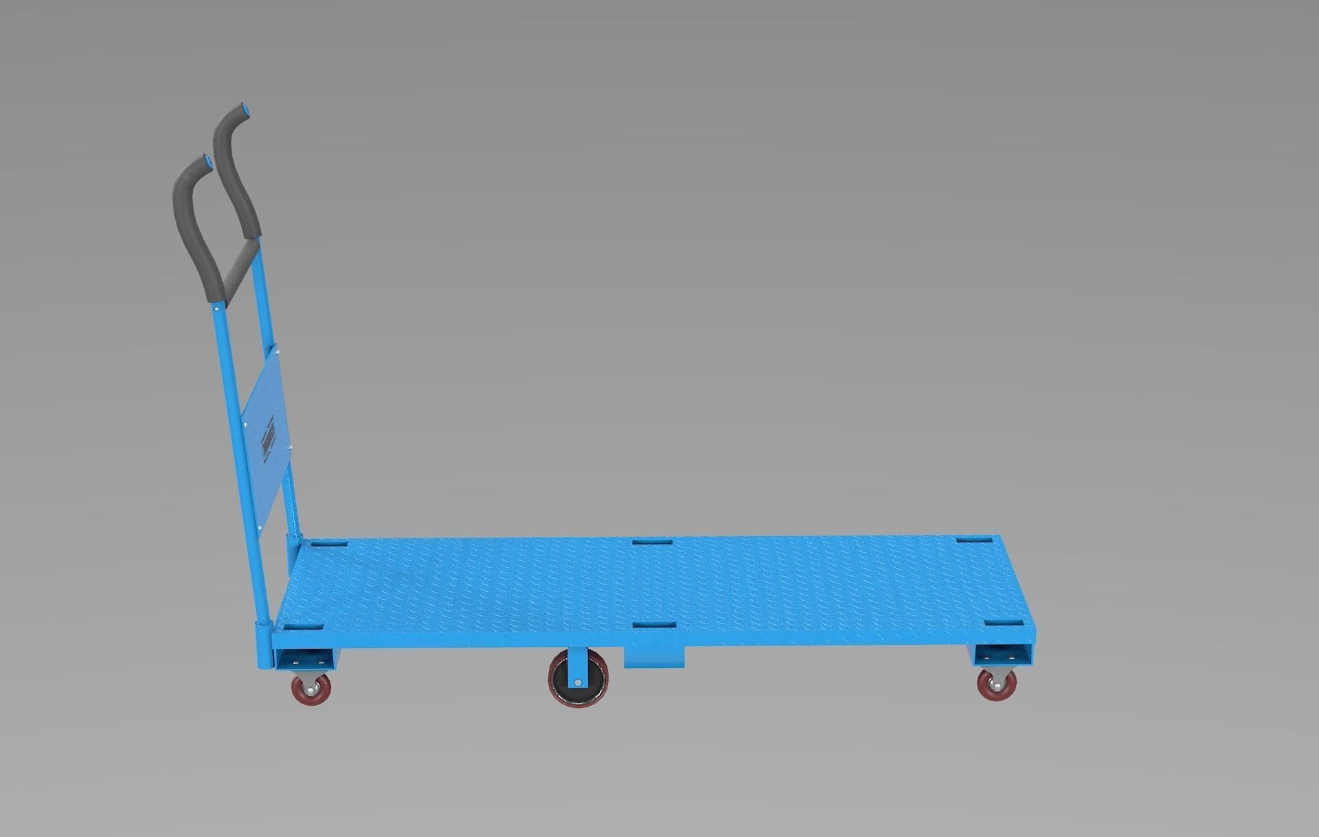 Freight roughneck blue Low-poly 3D model_5
