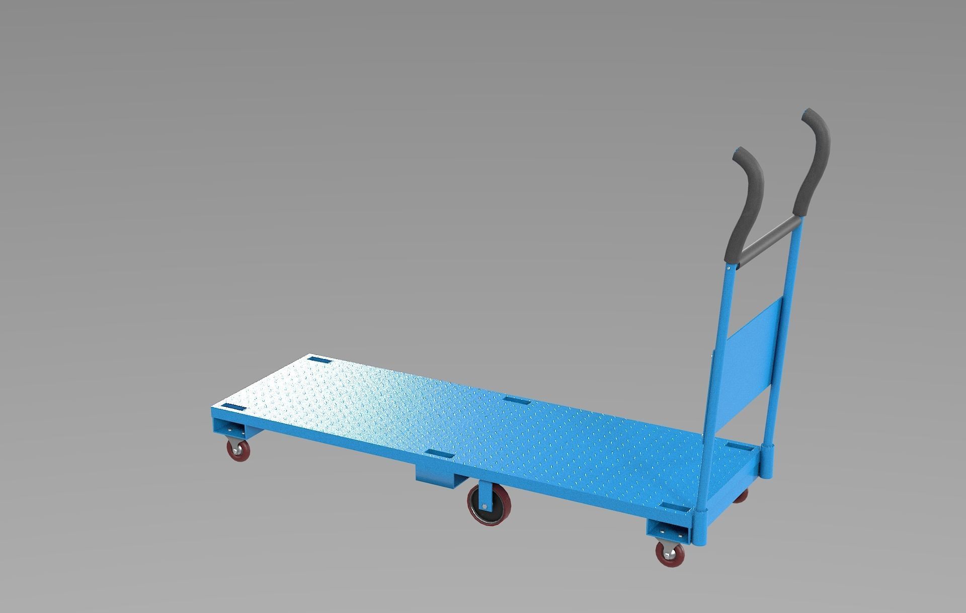 Freight roughneck blue Low-poly 3D model_10