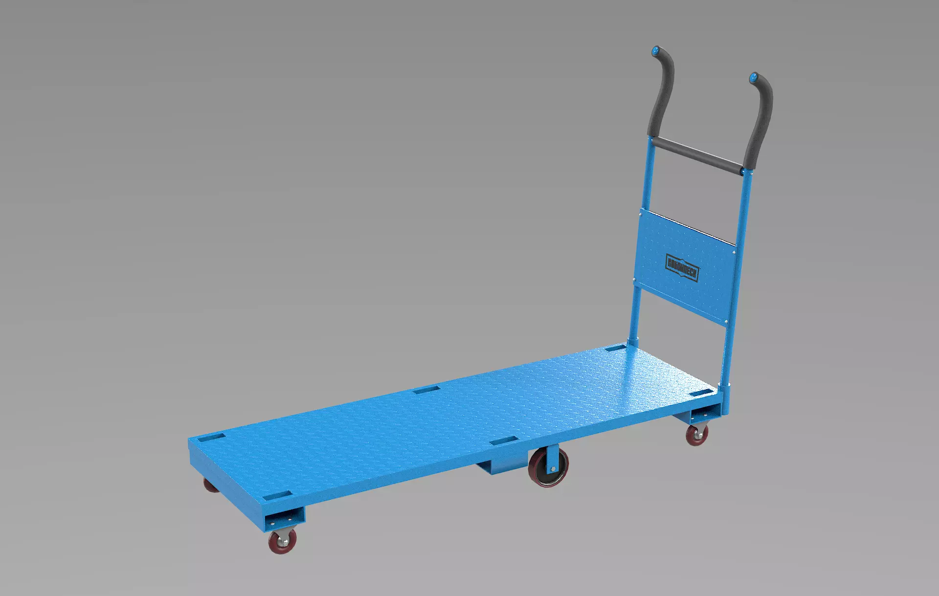 Freight roughneck blue Low-poly 3D model_0