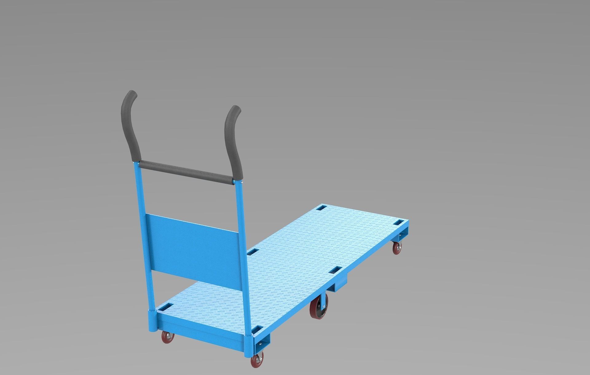 Freight roughneck blue Low-poly 3D model_7