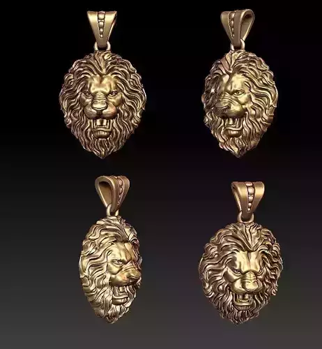 Lion pendant 3D print model