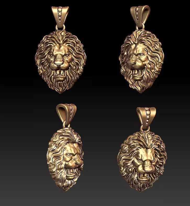 Lion pendant 3D print model