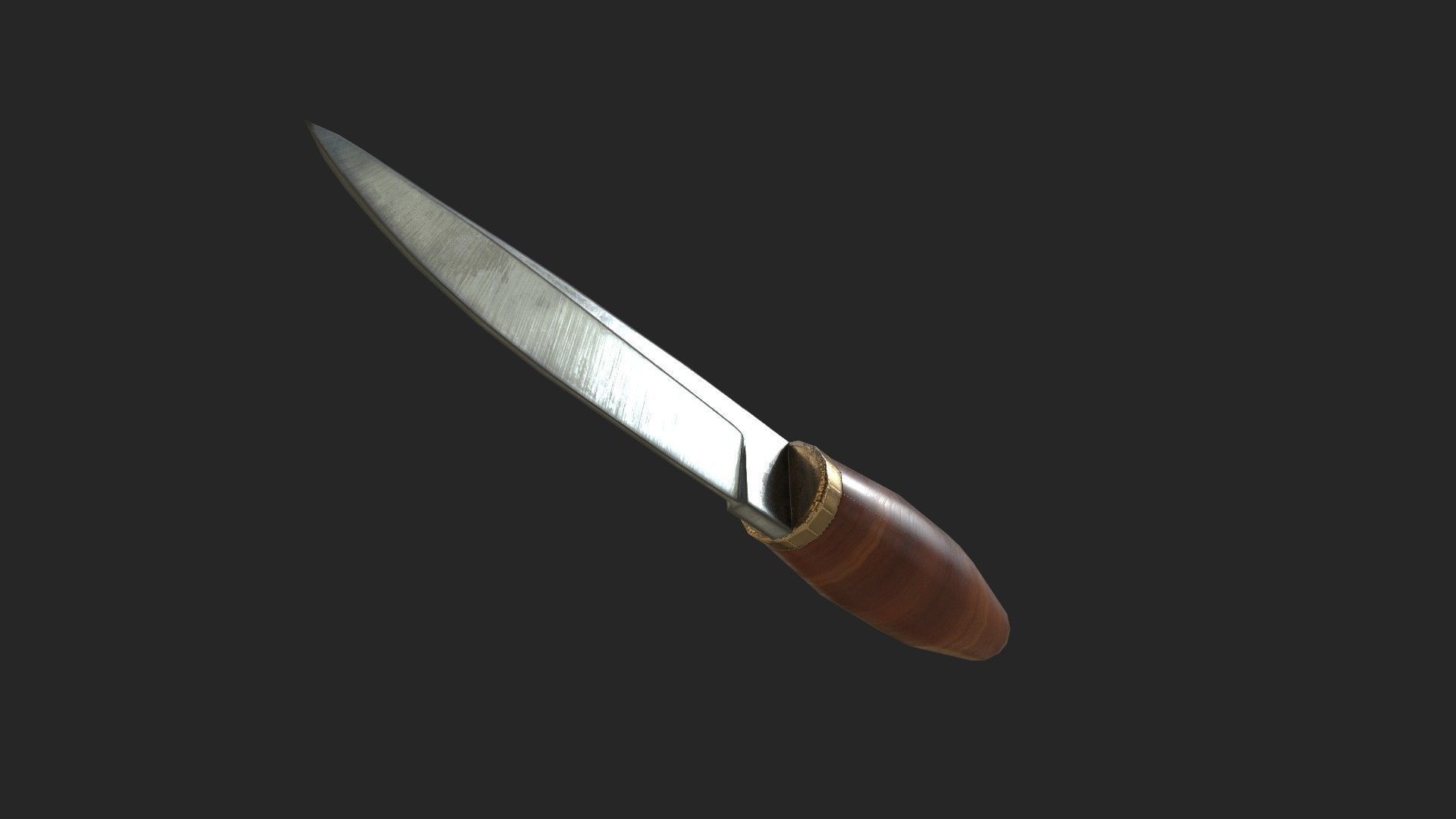 puukko knife Low-poly 3D model_6