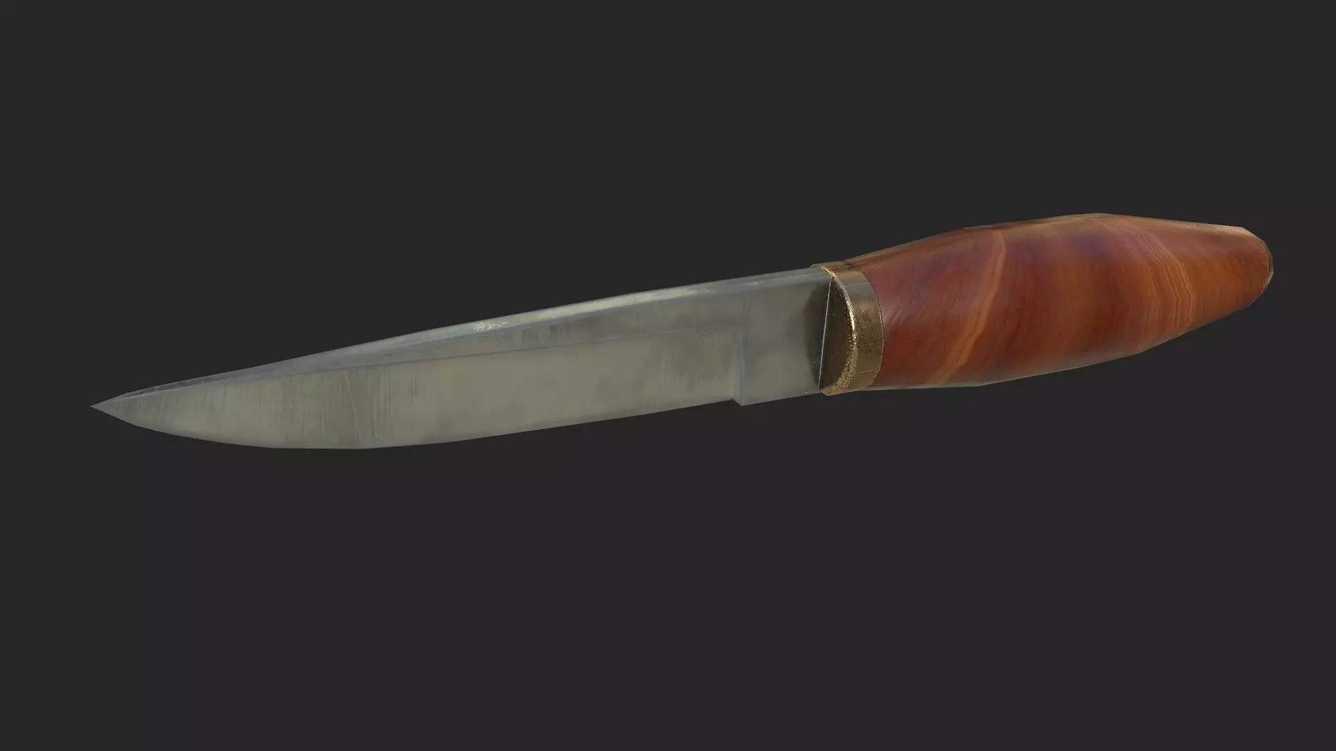 puukko knife Low-poly 3D model_0