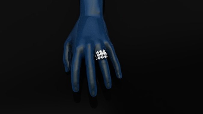 AR-DR-Z001 hand with diamond ring 3D print model