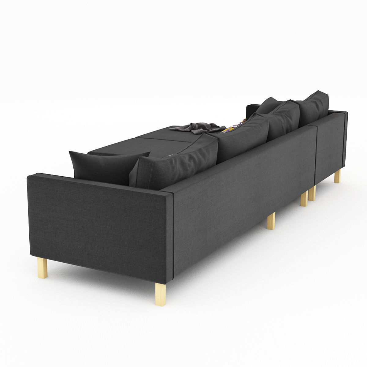 KARLSTAD 5 sectional sofa with gold legs 3D model_14