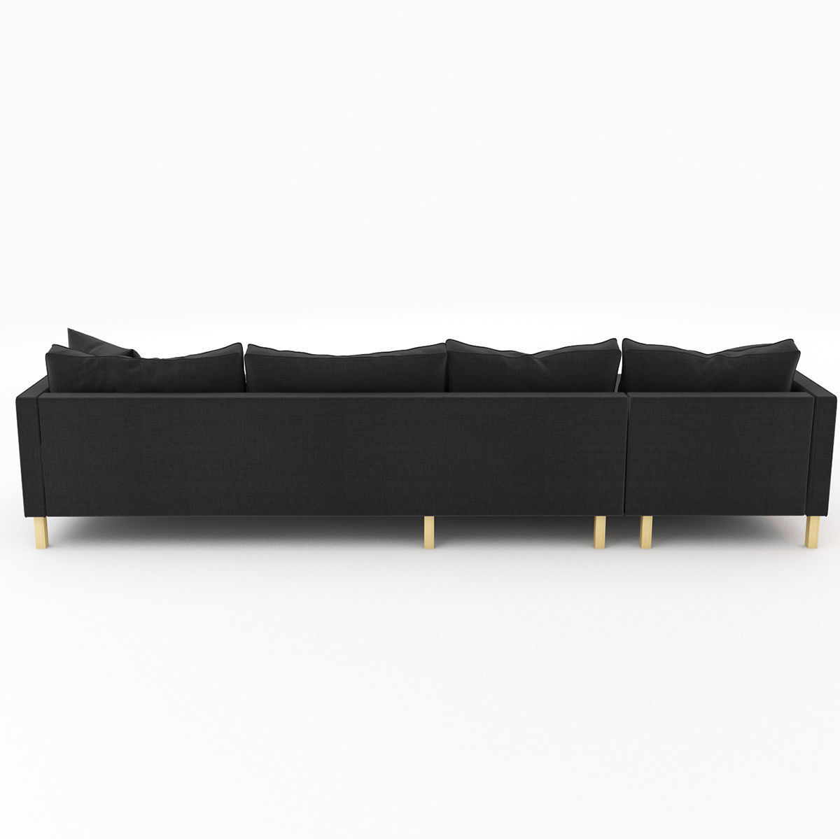 KARLSTAD 5 sectional sofa with gold legs 3D model_12