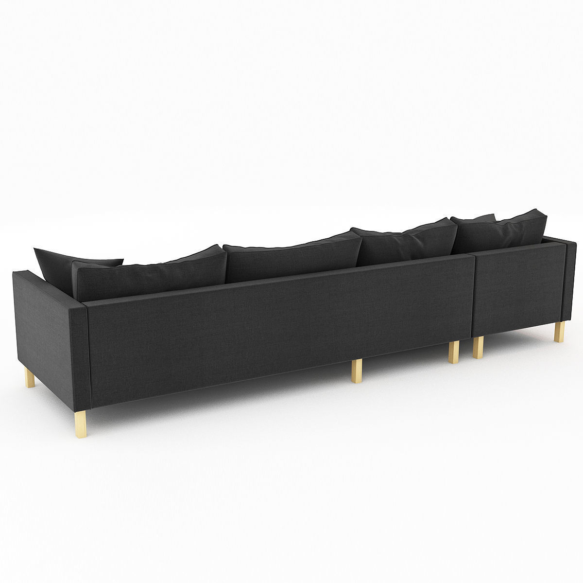 KARLSTAD 5 sectional sofa with gold legs 3D model_13