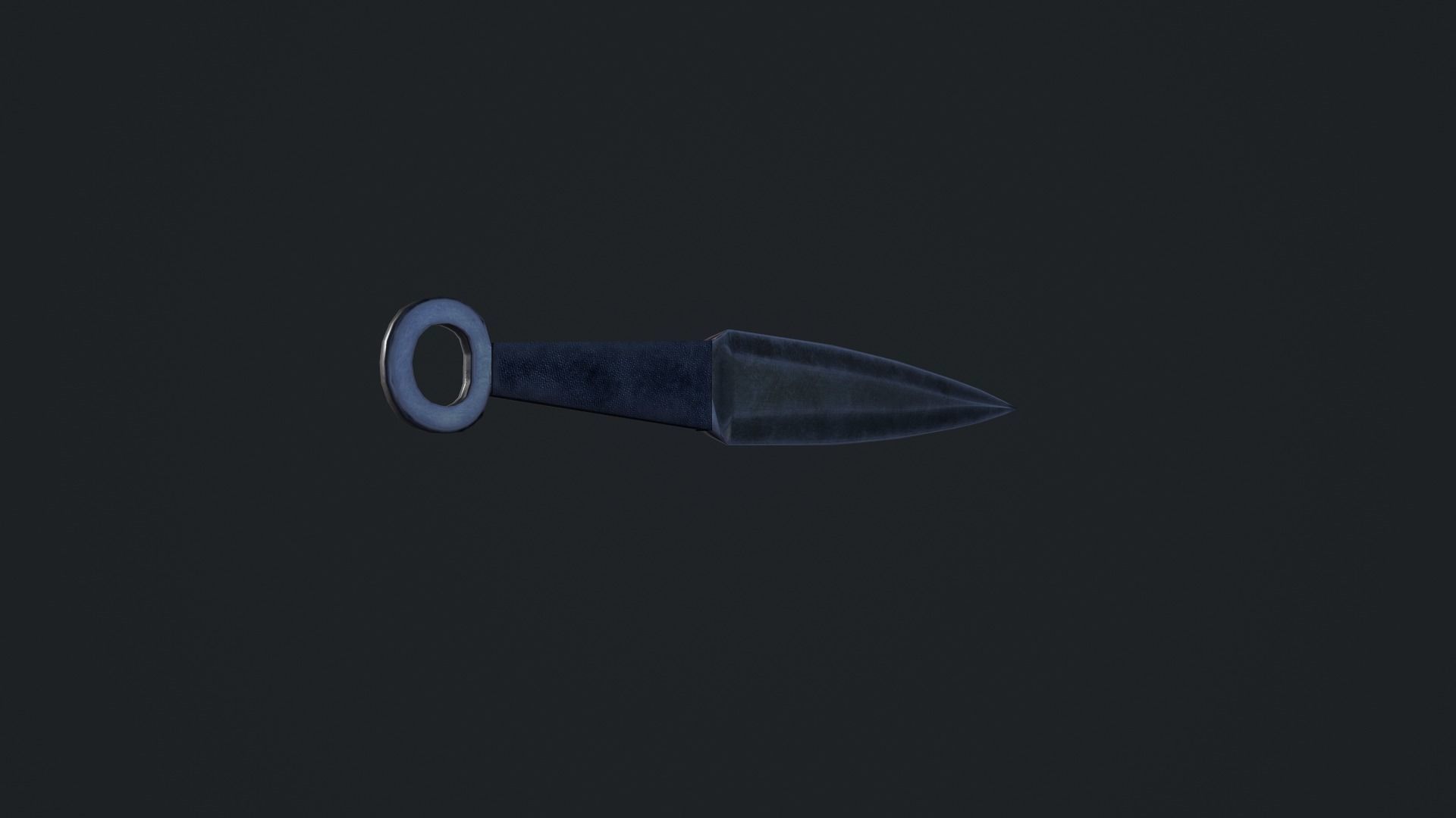 Kunai knife Low-poly 3D model_3