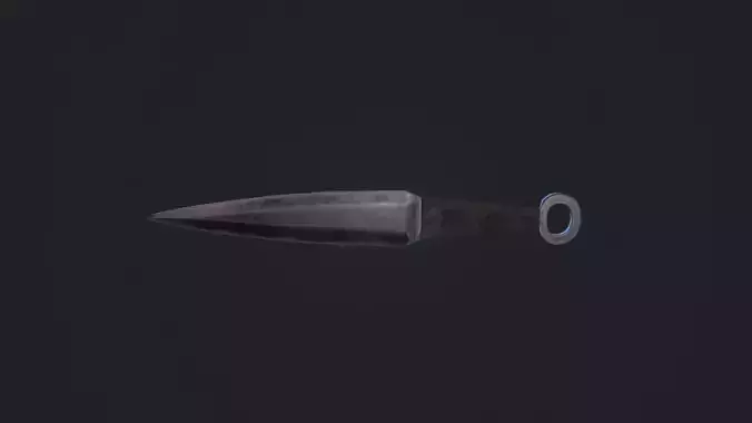 Kunai knife Low-poly 3D model