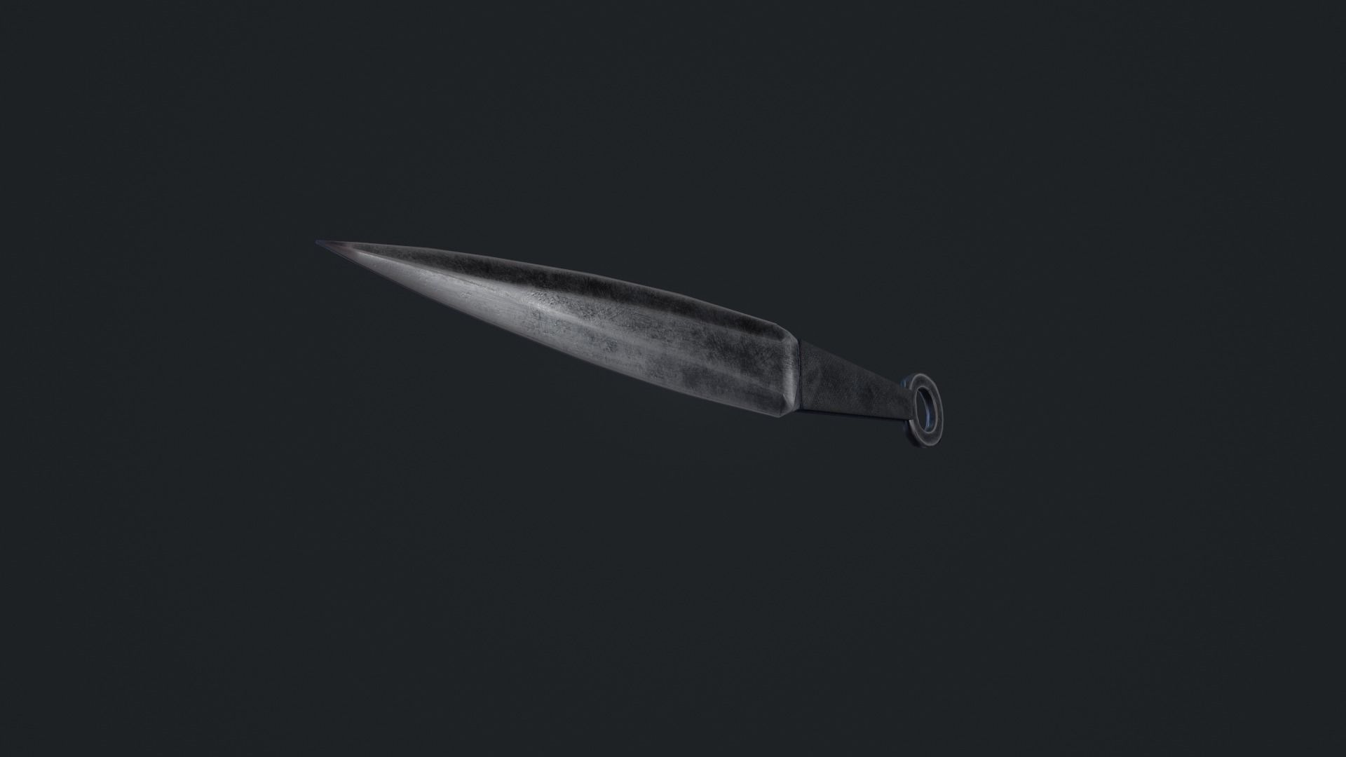 Kunai knife Low-poly 3D model_5