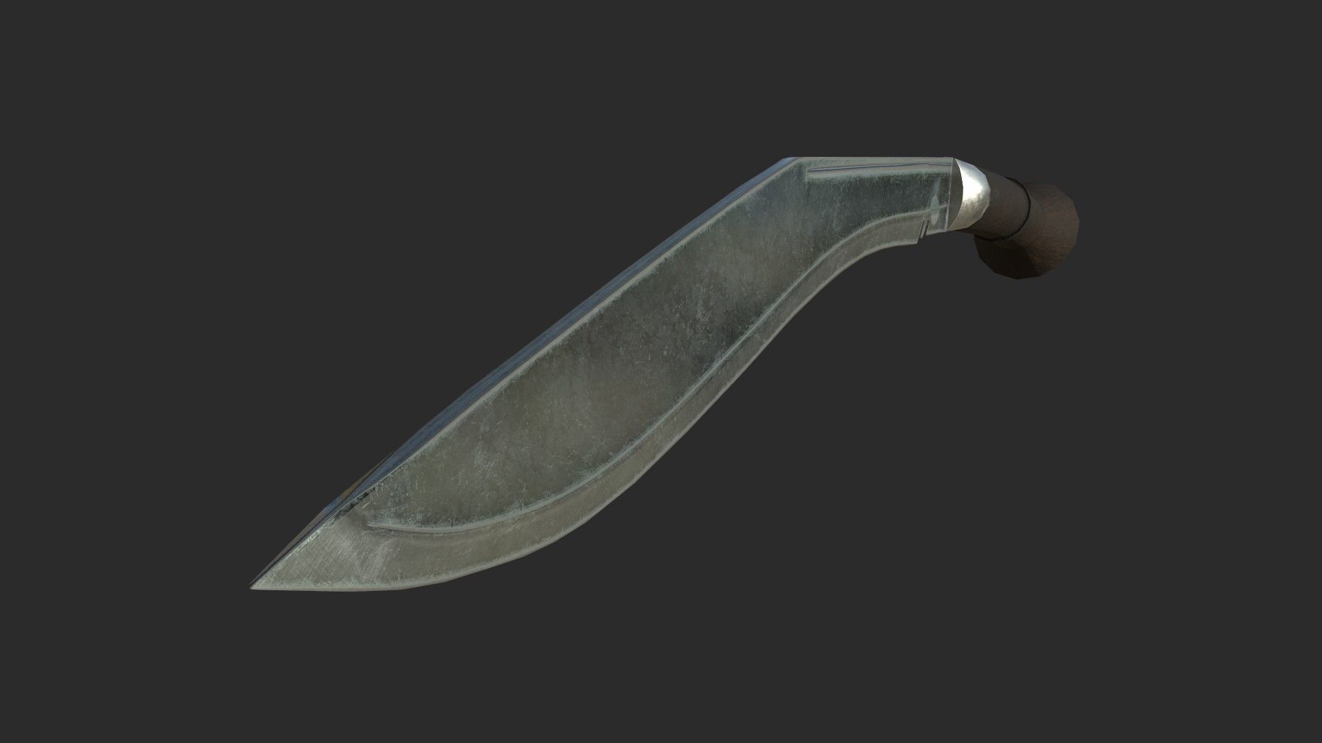 Kukri gun handle Low-poly 3D model_6