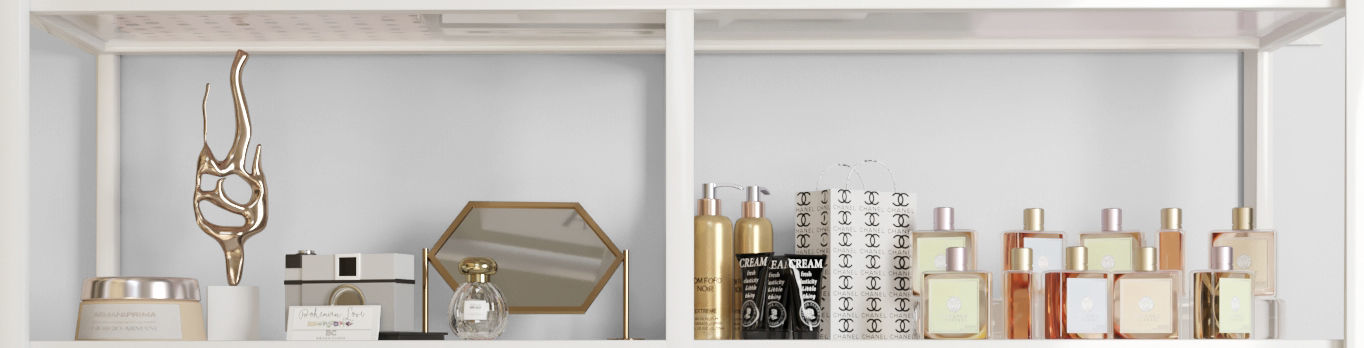 Shelving with cosmetics 3 3D model_2