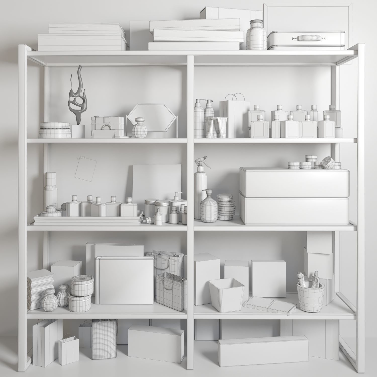 Shelving with cosmetics 3 3D model_1