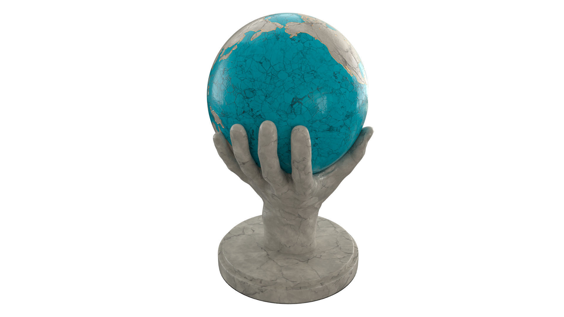 Hand that holds the world 3D model_4