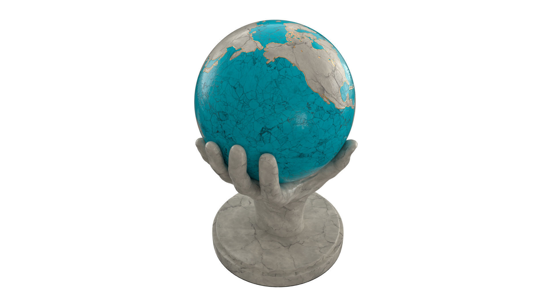 Hand that holds the world 3D model_2