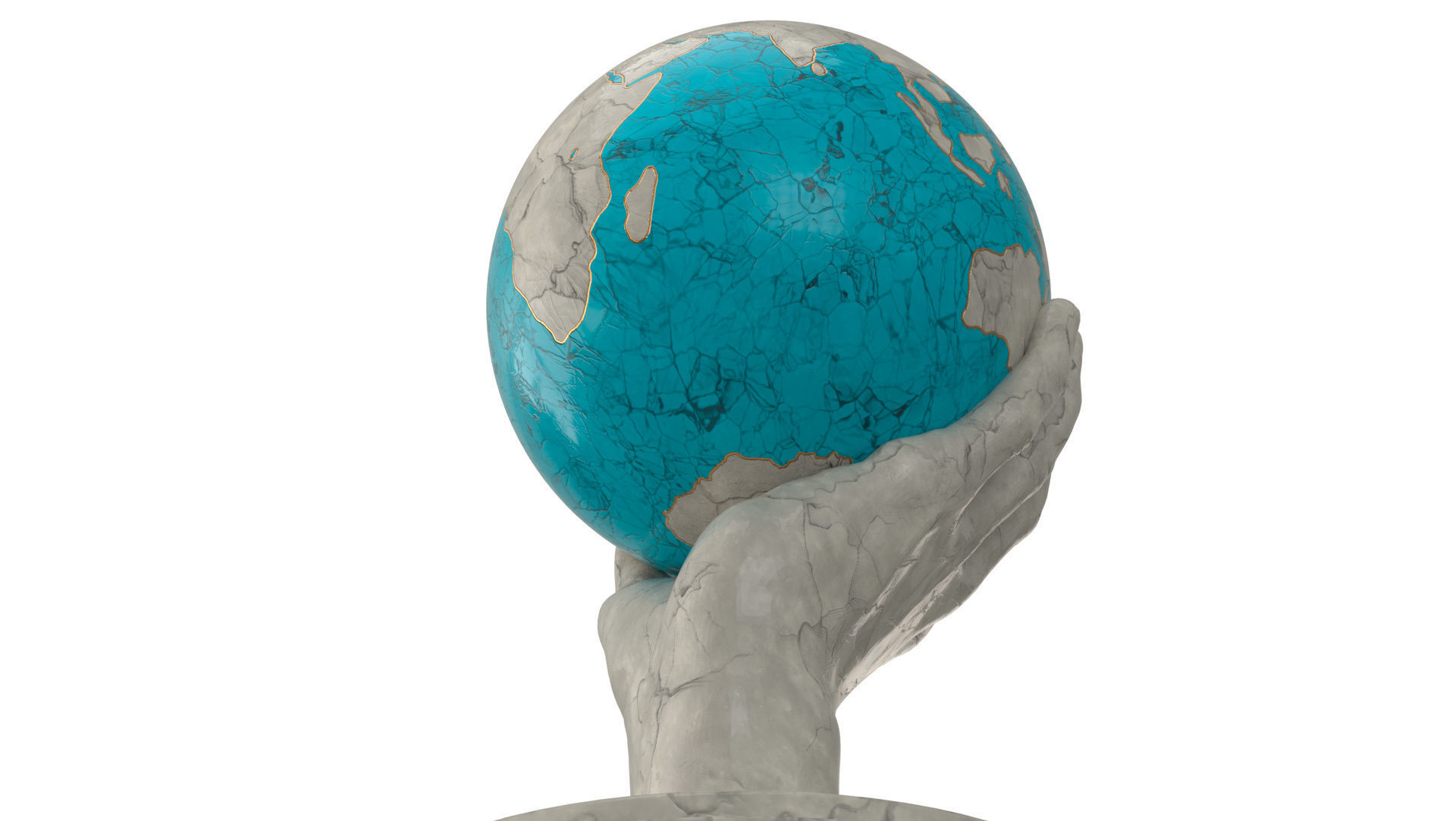 Hand that holds the world 3D model_1