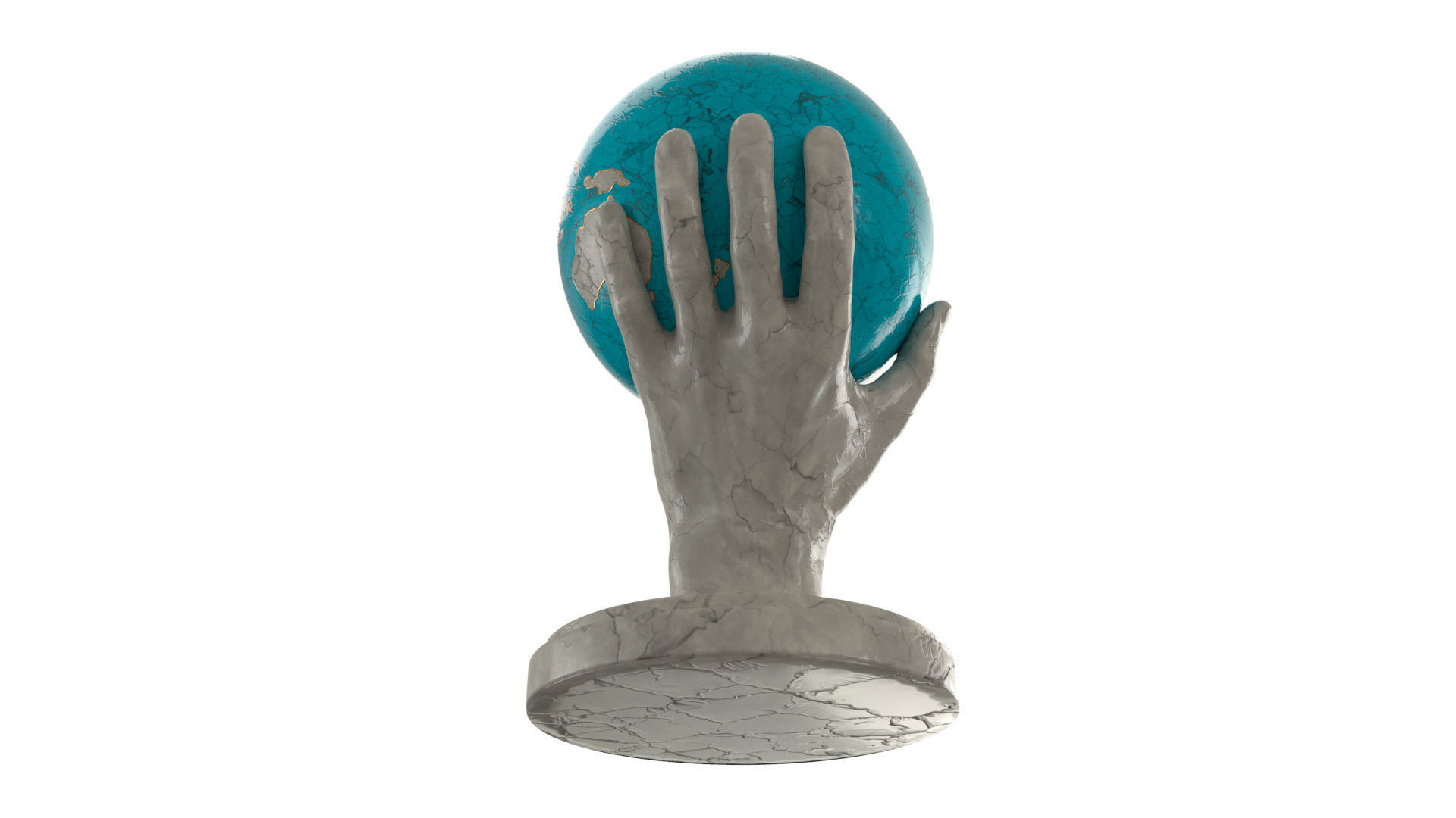 Hand that holds the world 3D model_3