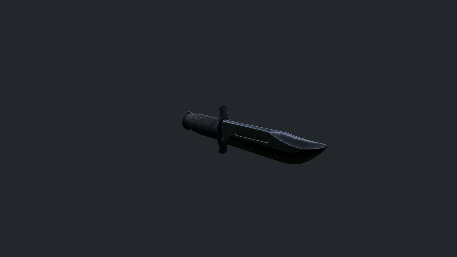 Combat Knife Low-poly 3D model_12