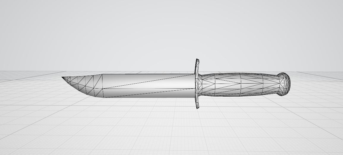 Combat Knife Low-poly 3D model_15