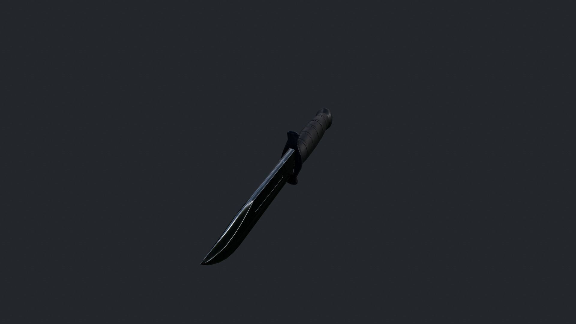 Combat Knife Low-poly 3D model_10