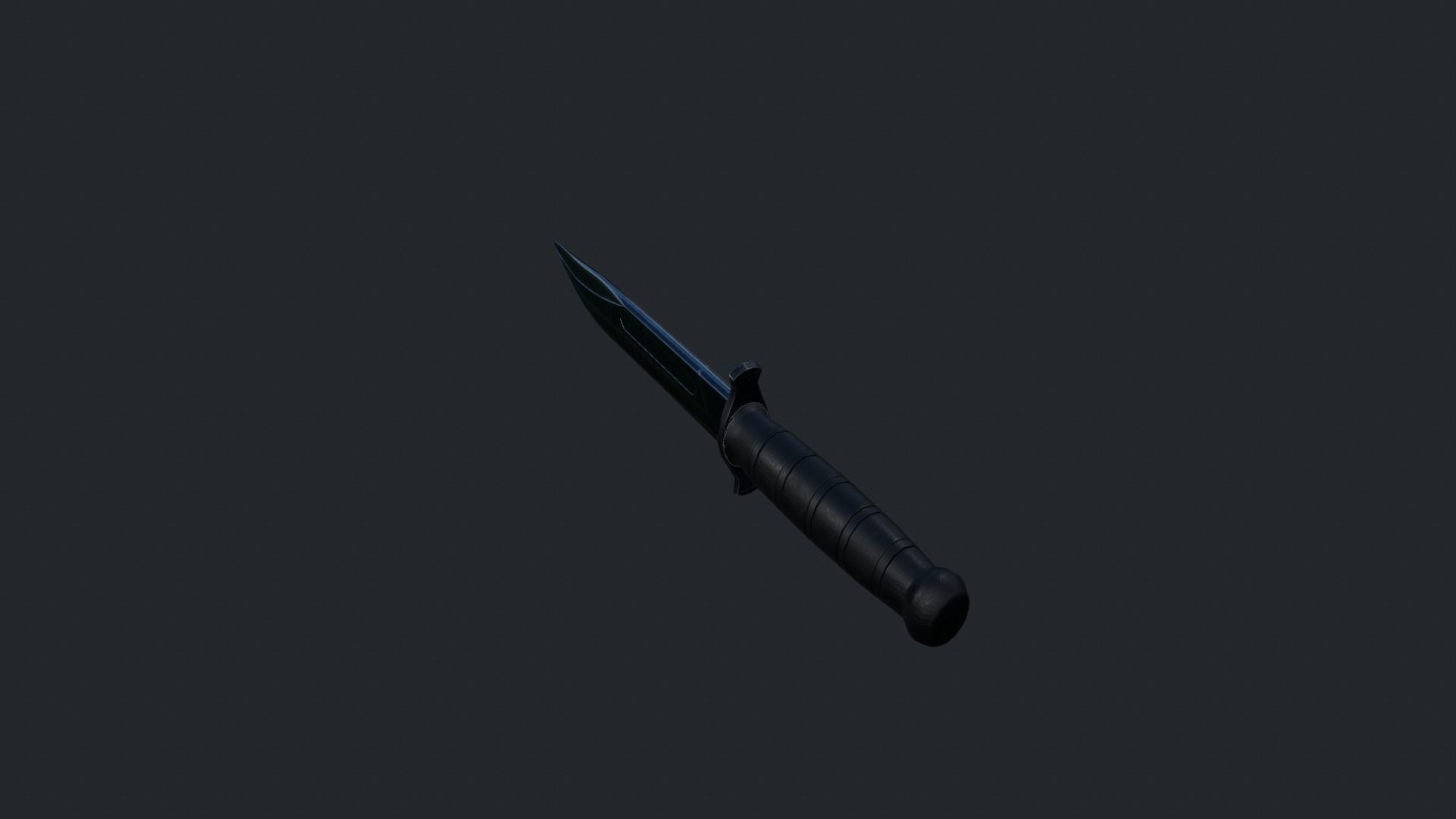 Combat Knife Low-poly 3D model_9