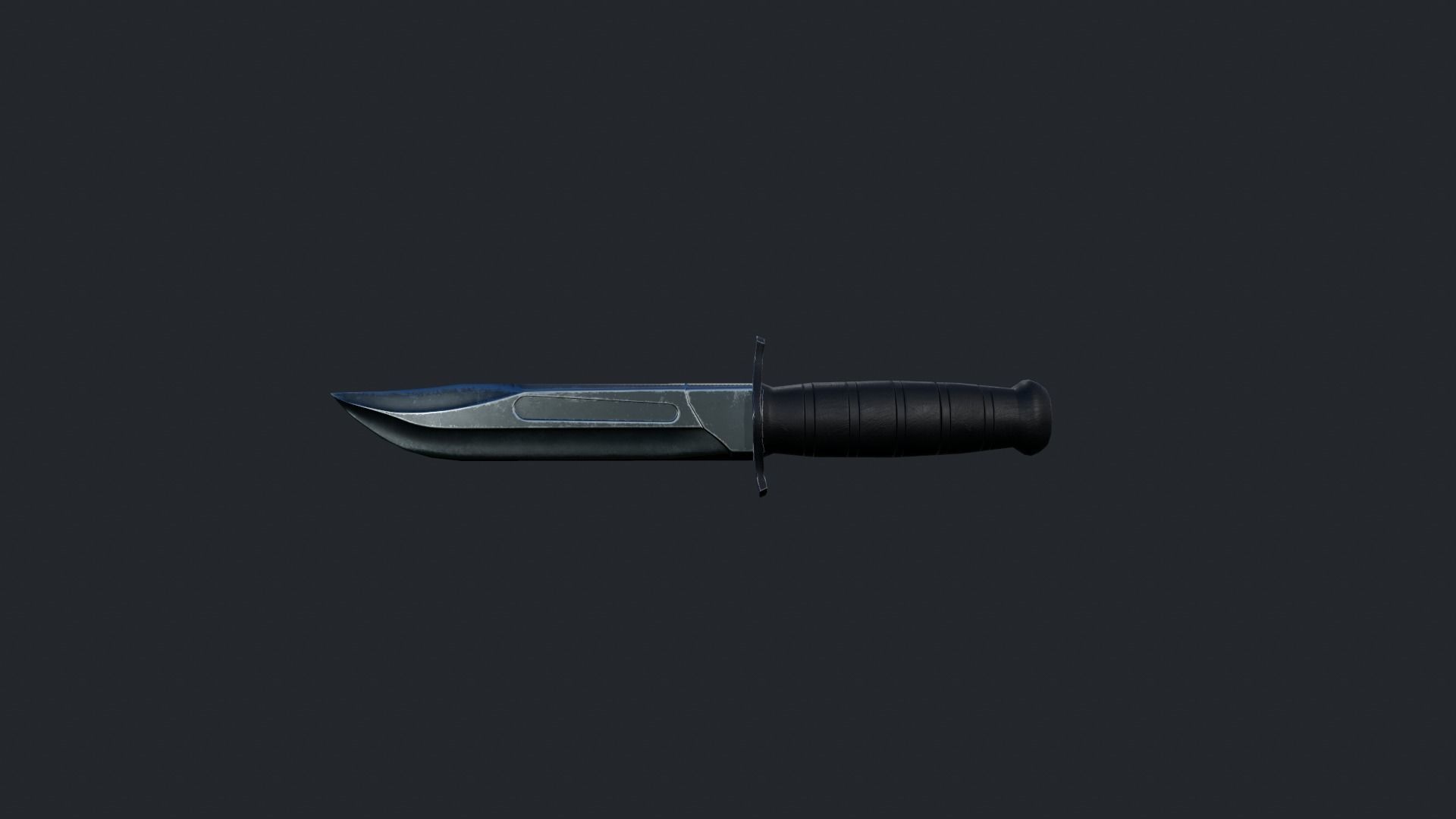Combat Knife Low-poly 3D model_6