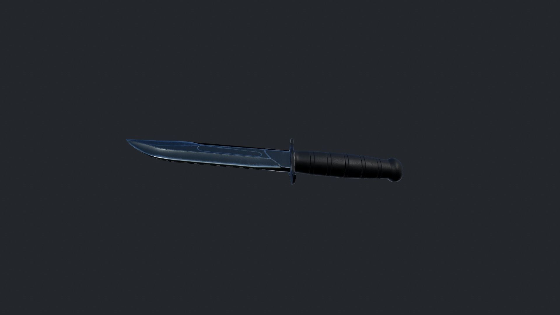 Combat Knife Low-poly 3D model_13