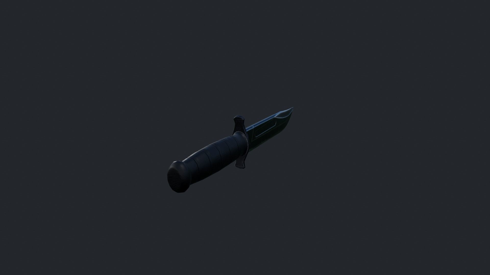 Combat Knife Low-poly 3D model_11