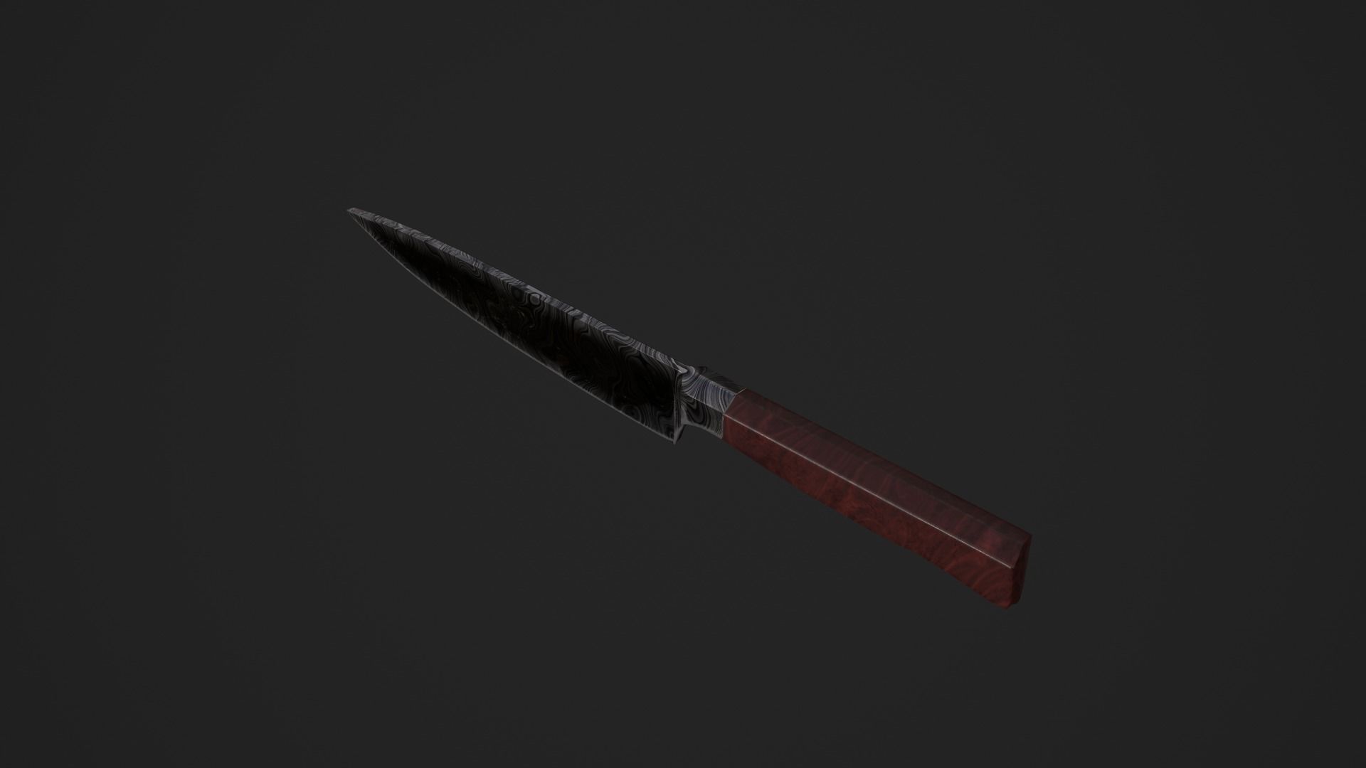 Chef knife Low-poly 3D model_12