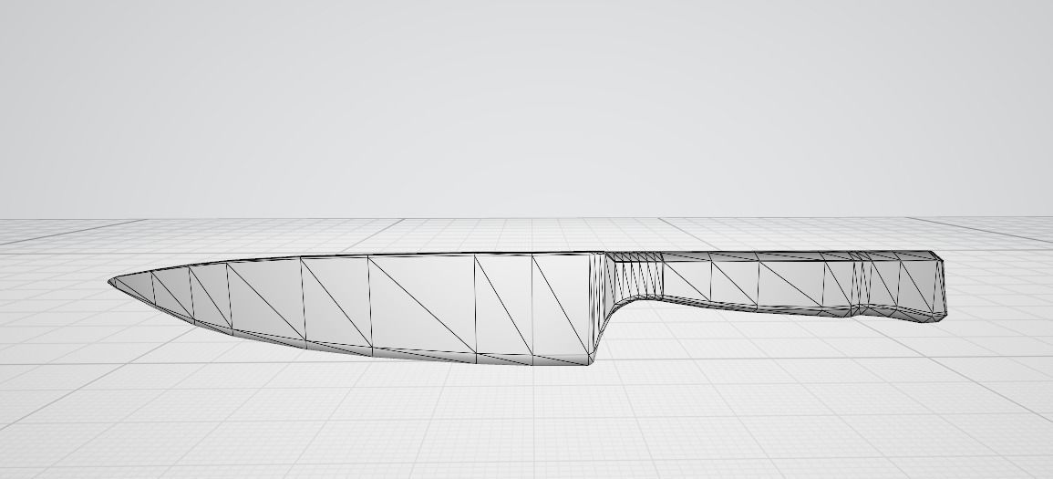 Chef knife Low-poly 3D model_17