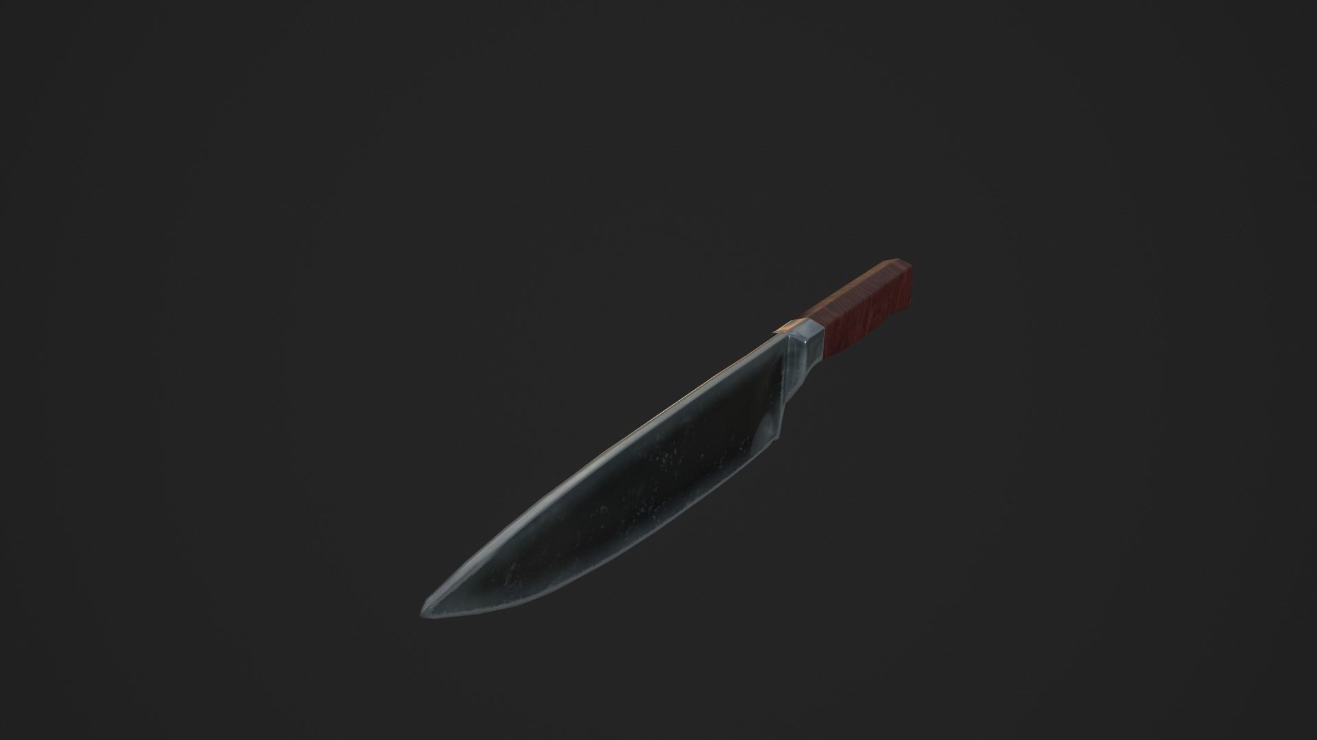 Chef knife Low-poly 3D model_15
