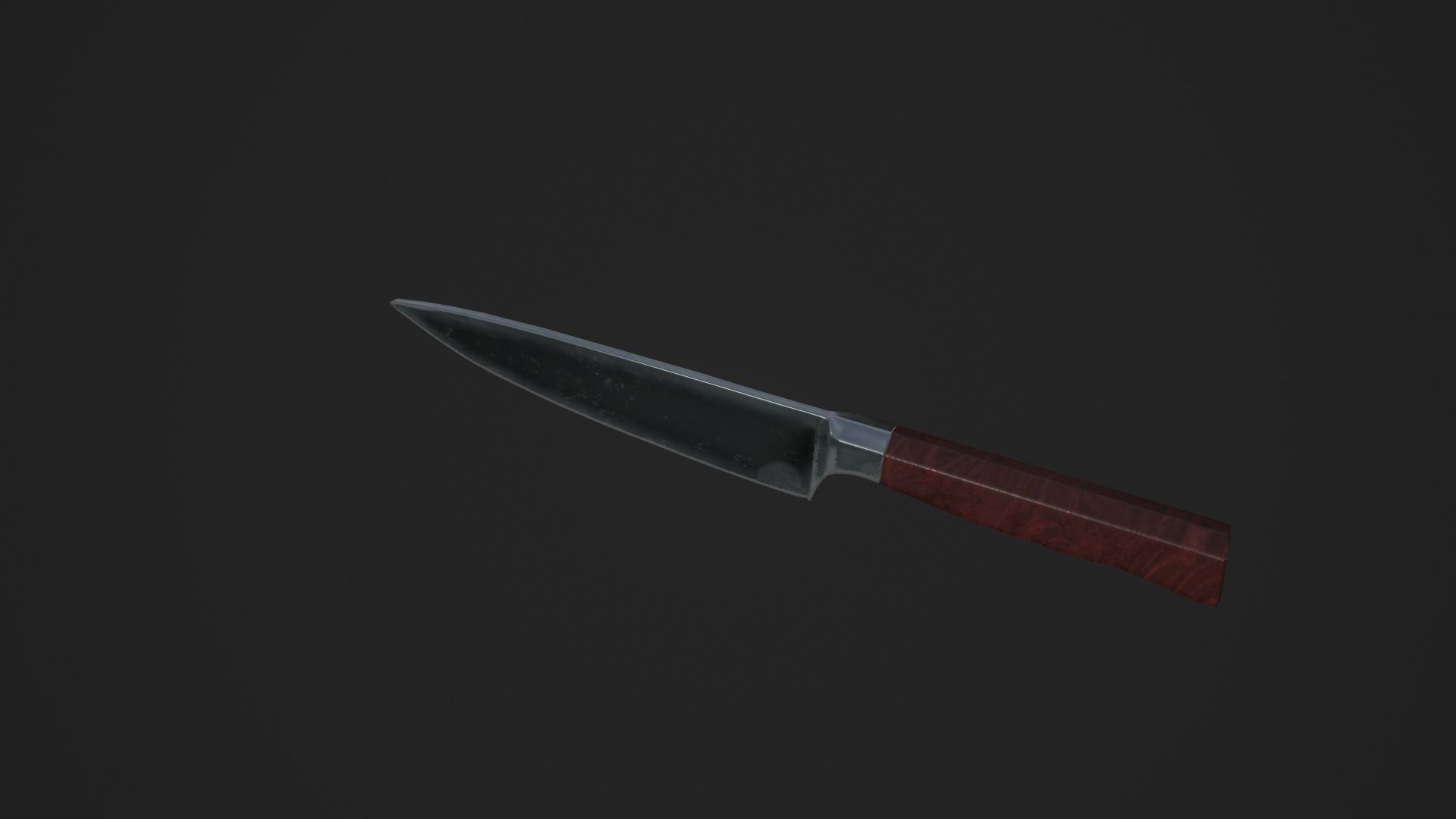 Chef knife Low-poly 3D model_3