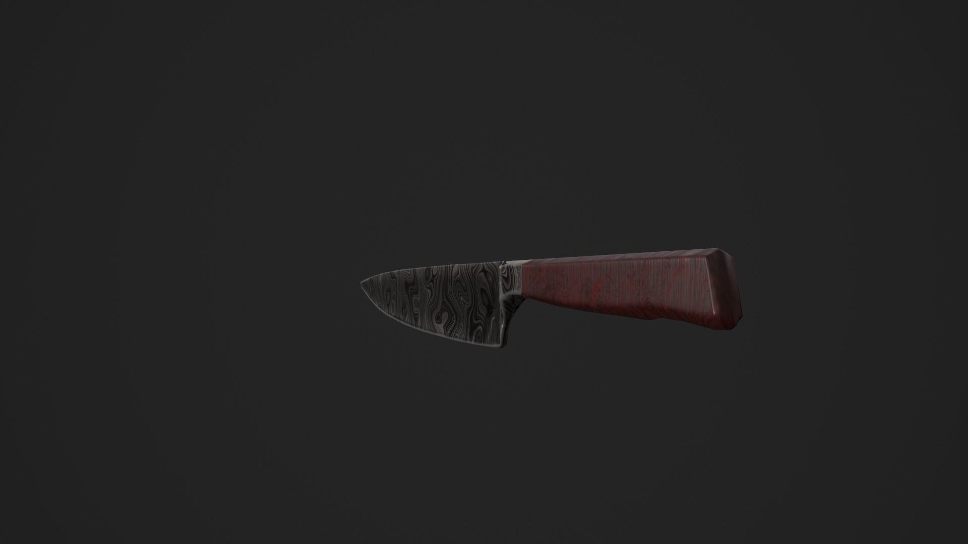 Chef knife Low-poly 3D model_10