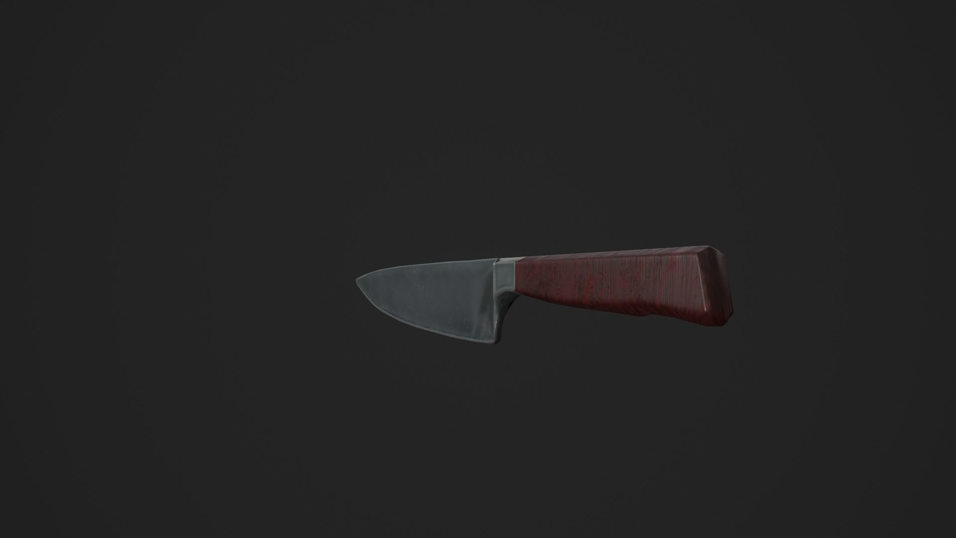 Chef knife Low-poly 3D model_9