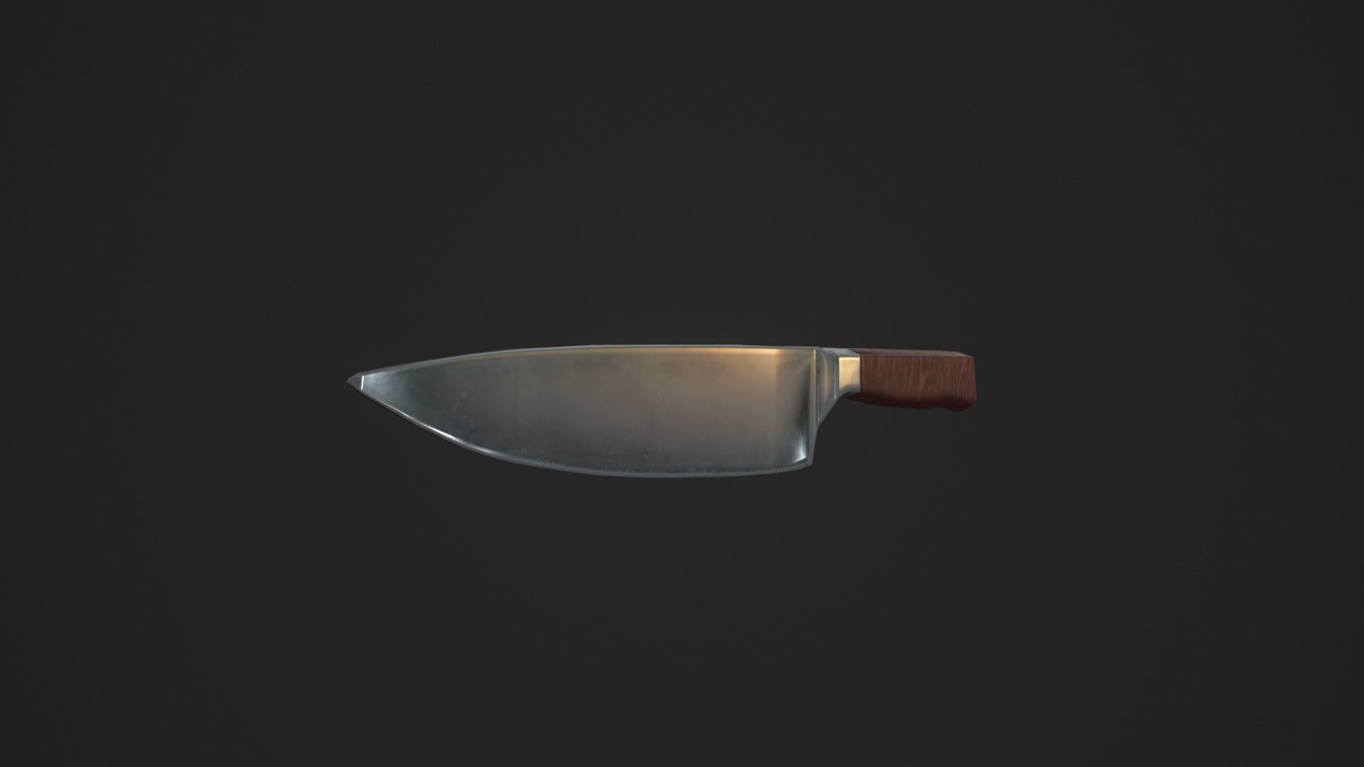 Chef knife Low-poly 3D model_13
