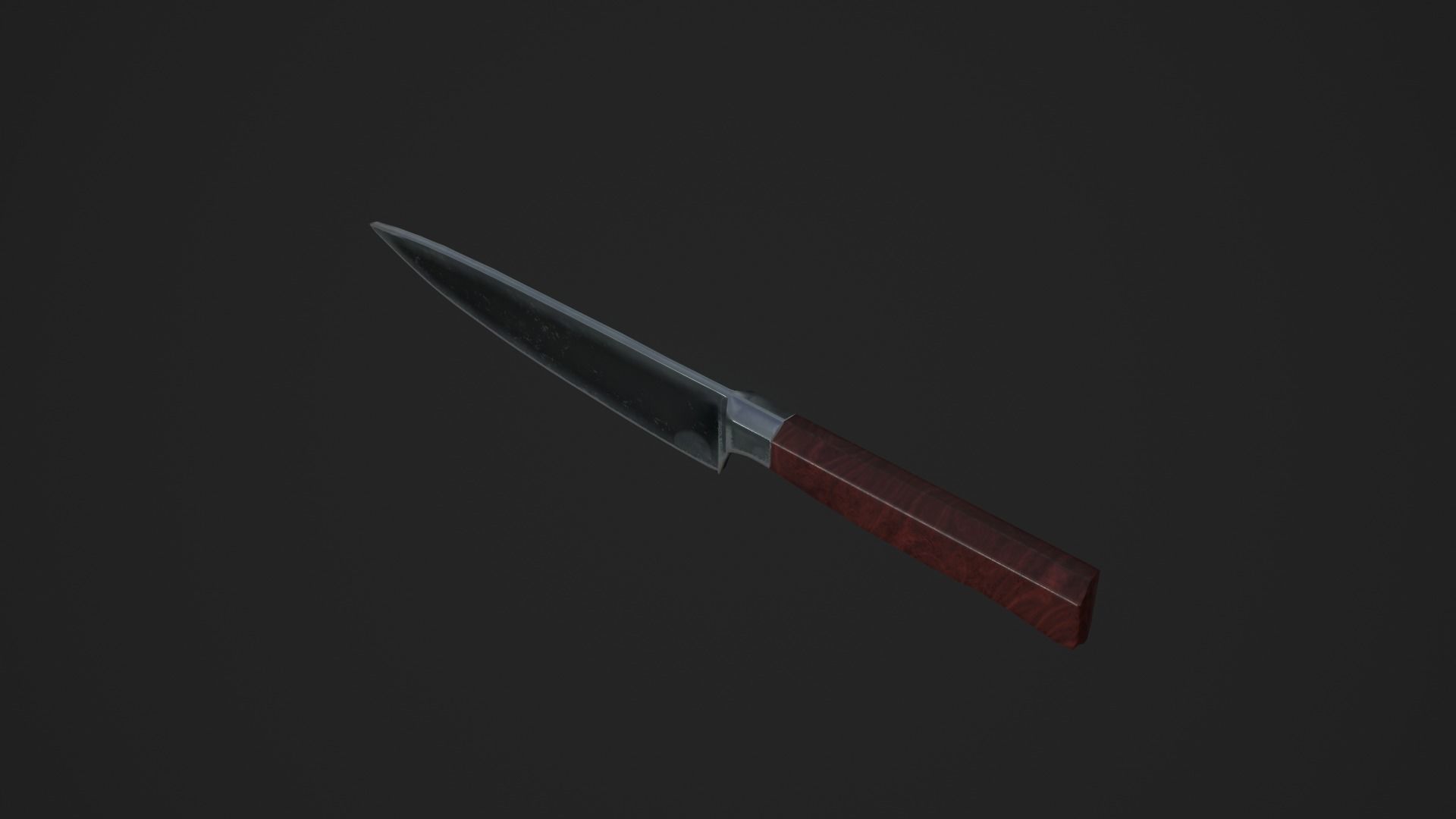 Chef knife Low-poly 3D model_11
